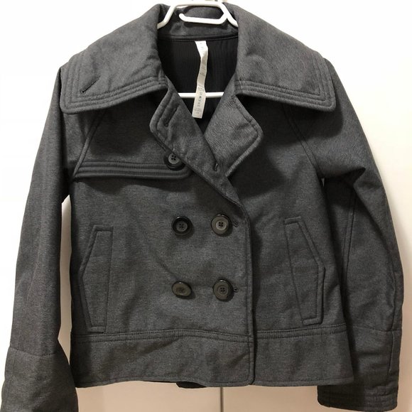 LULULEMON WOMEN'S PEA COAT JACKET GREY SIZE 4 NEW - Picture 1 of 8
